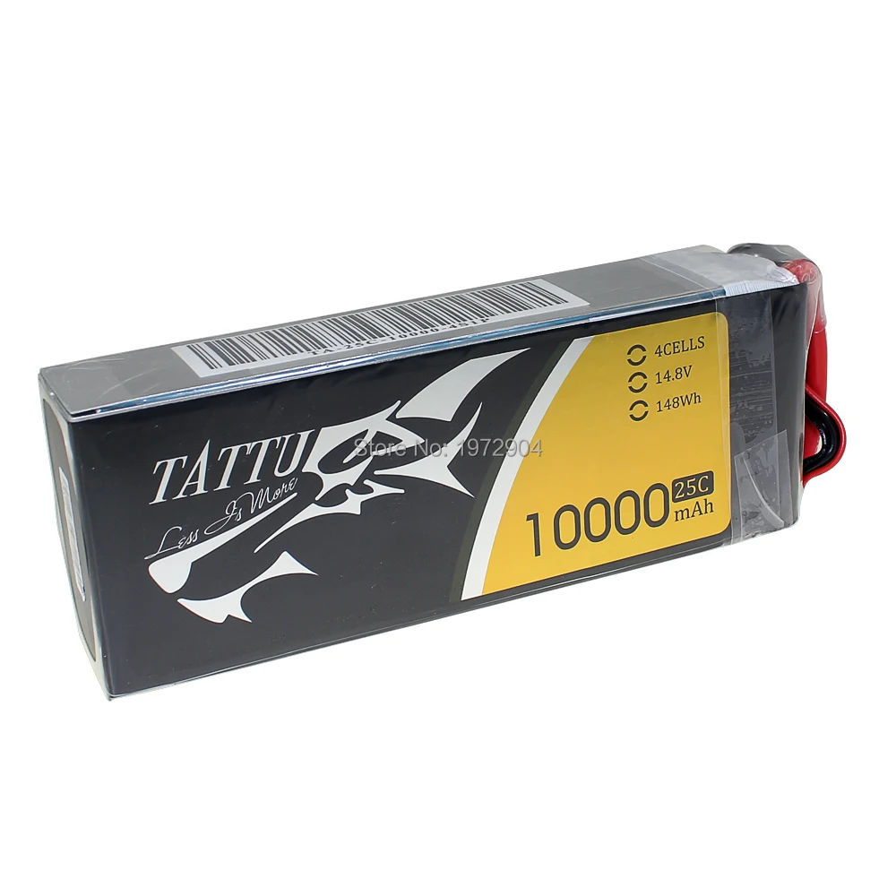 Tattu 10000mAh 4S 14,8 V 25C 148Wh Lipo батарея для больших моделей летательных аппаратов экспериментальные Роботы и другие динамики