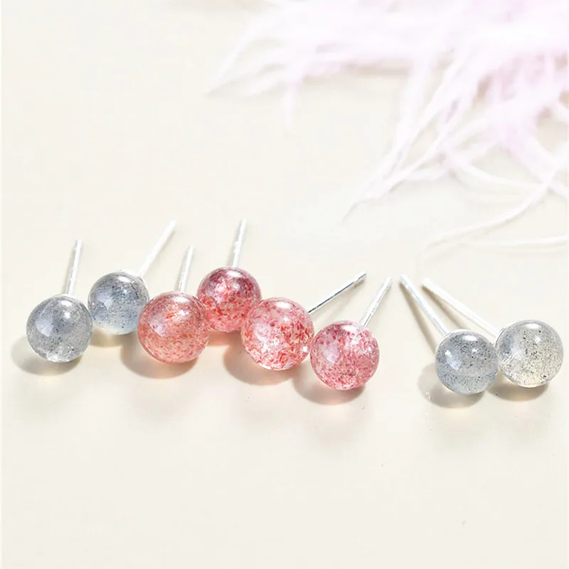 LBLS Stud Earrings Silver Opal Real 925 Sterling Silver Earrings Fashion Trendy Cystal Stone Small Earrings for Girls Kids (1)
