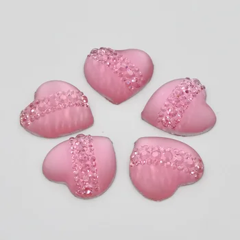 

20Pcs 20mm Resin Heart Cat's Eye Flatback Rhinestone Wedding Buttons DIY Crafts Fashion Clothing Accessories K923