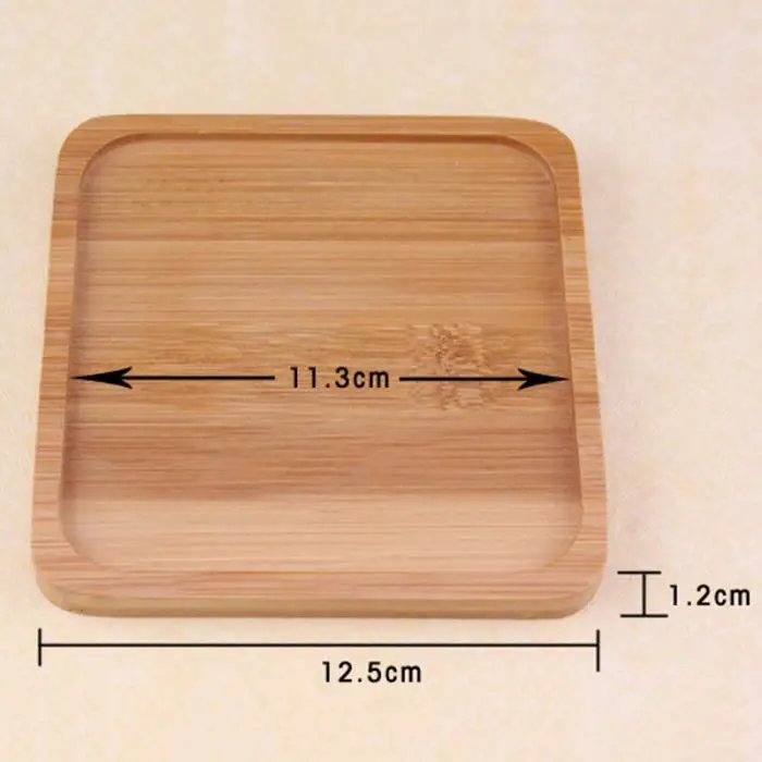 Поднос бамбуковый цветочный горшок бонсай Садоводство домашний квадратный аксессуары практичный подстаканник LBShipping
