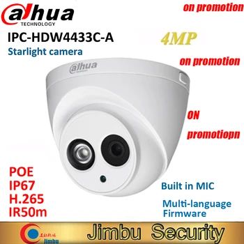 

Dahua IP camera 4MP security camera IPC-HDW4433C-A replace IPC-HDW4431C-A POE IR30M H.265 Built in MIC cctv Dome camera multipl
