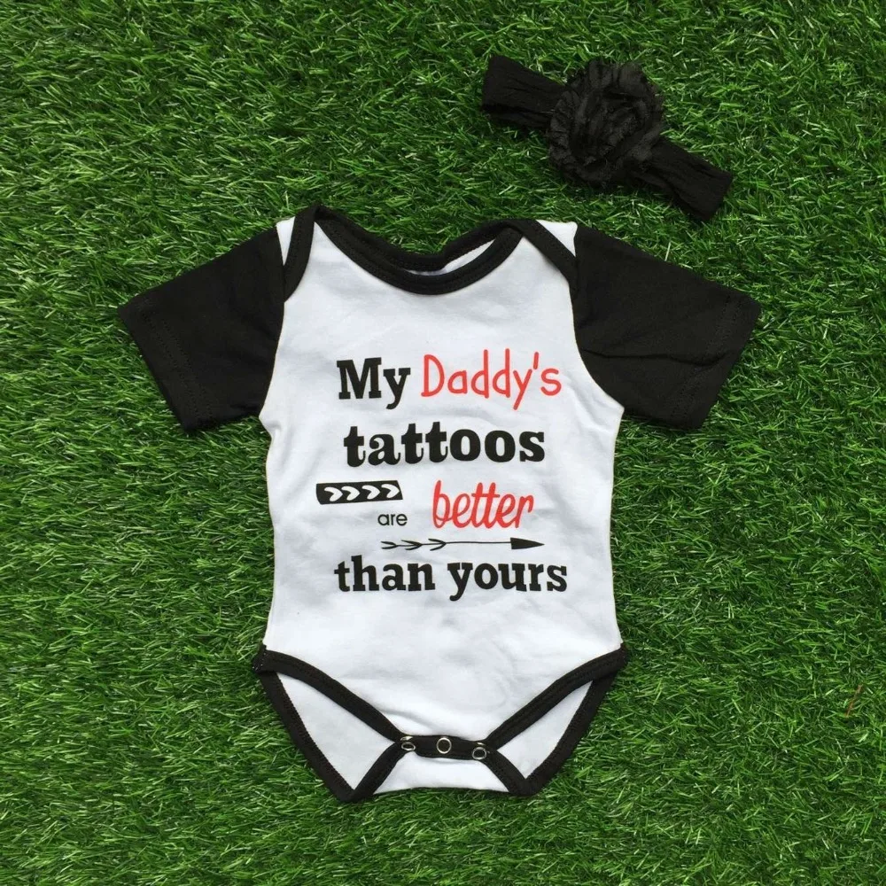 baby girls boutique clothing infant girl clothes white "my daddy's
