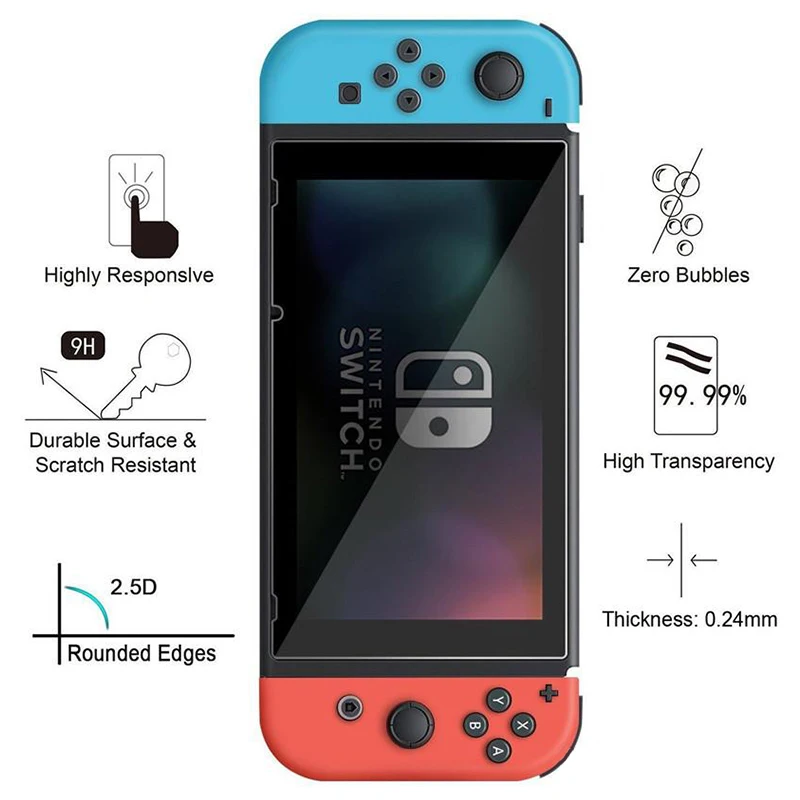 100 шт. для nintendo Switch закаленное стекло HD Защита от царапин стекло экрана