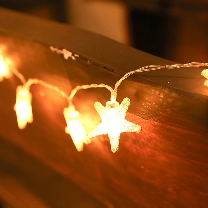 Ds20EUSeaStarMetal string light holiday fairy lamp (3)