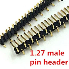 SMT шаг 1,27 2,0 2,54 мм 1*40p 1*50p Однорядный вывих мужской женский PCB контактный разъем Pinheader для Arduino - Цвет: 1.27 1x50P male