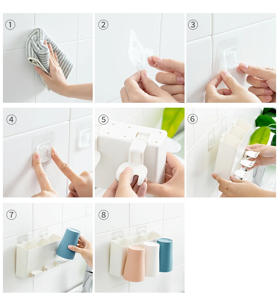 Bathroom Accessories Toothbrush Toothpaste Holder