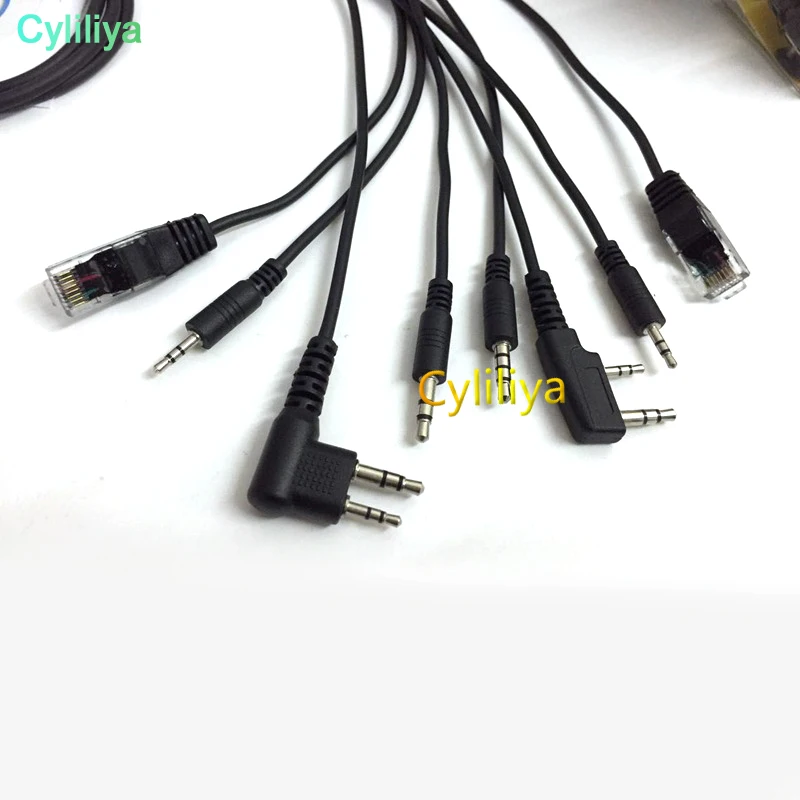 Dhl ИЛИ ems 100 шт. 2018 Новый 8 в 1 USB Программируемый кабель для kenwood baofeng motorola yaesu icom Handy