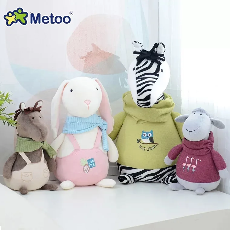 

23cm Zebra Sheep Rabbit horse Metoo Doll Plush Stuffed Animal Cartoon Kids Toys for Girls Children Baby Birthday Christmas Gift
