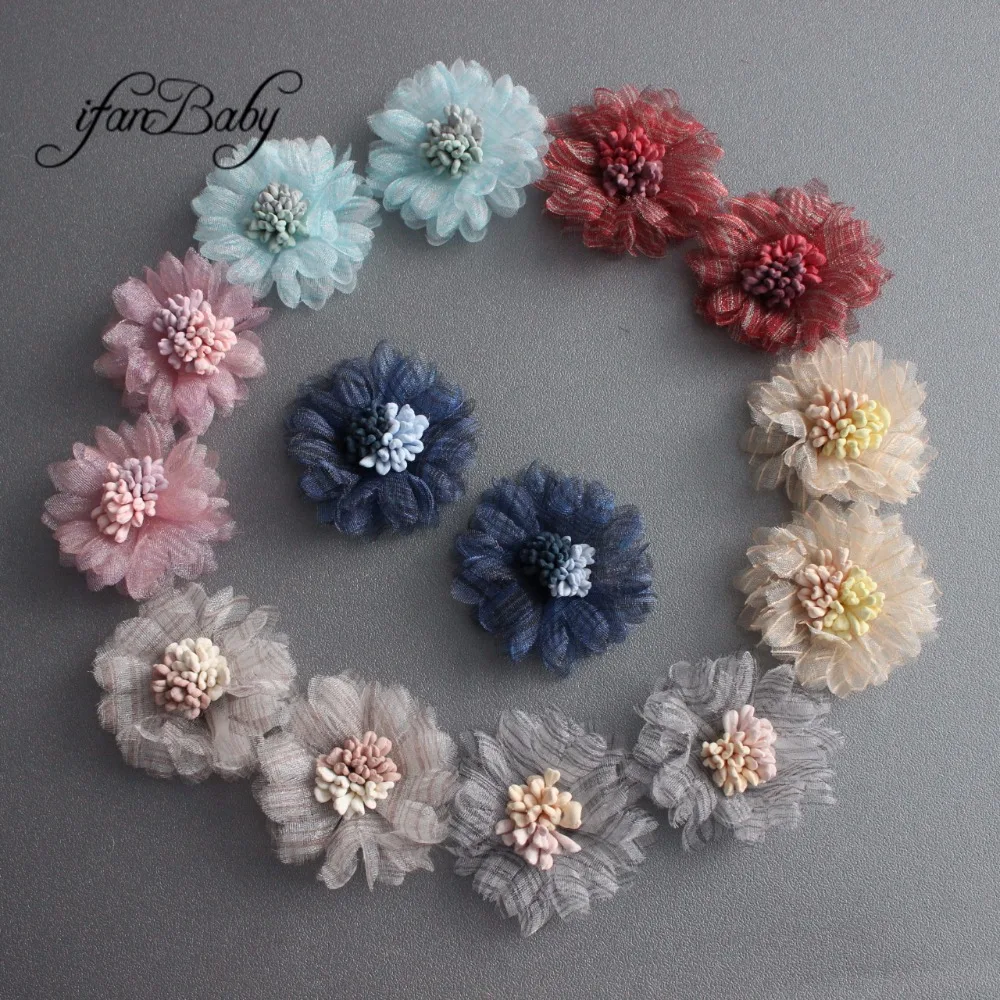 Organza blossom hair flower