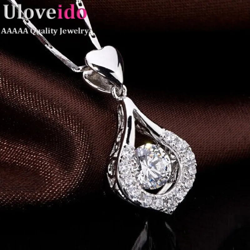 

Bijoux Wedding Crystal Pendants Necklace Colar Feminino Pendulum Vintage Suspension For Women Jewelry Valentine's Day Gift DML50