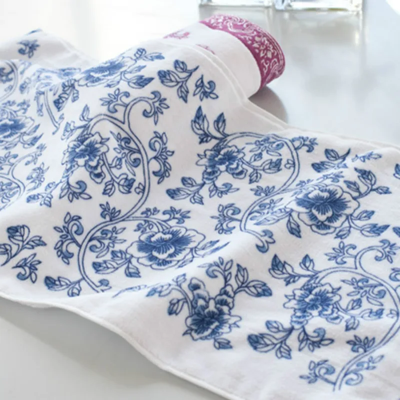 Полотенце из натурального хлопка 34x75 см 100 г|towels bathroom|cotton towelporcelain pattern |