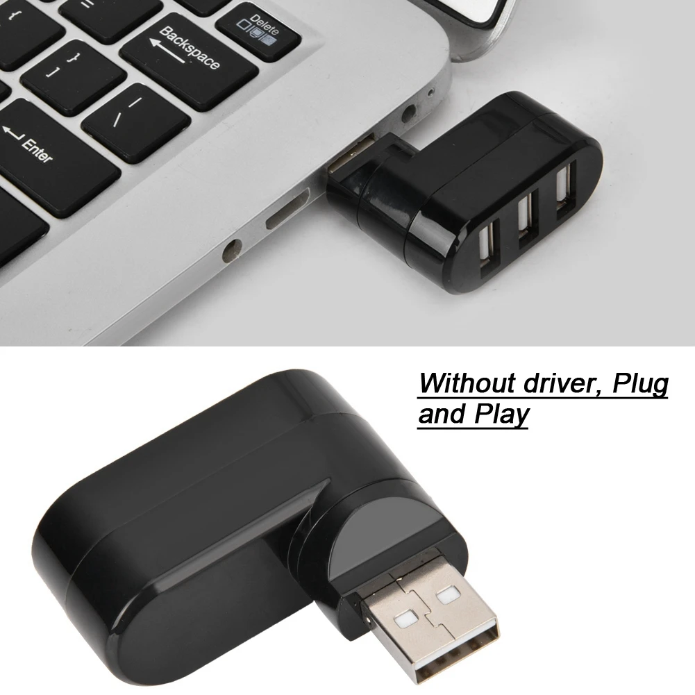 USB концентраторы порты USB 2,0 Мини Вращающийся сплиттер адаптер концентратор для компьютер, ноутбук, лептоп Mac горячая распродажа