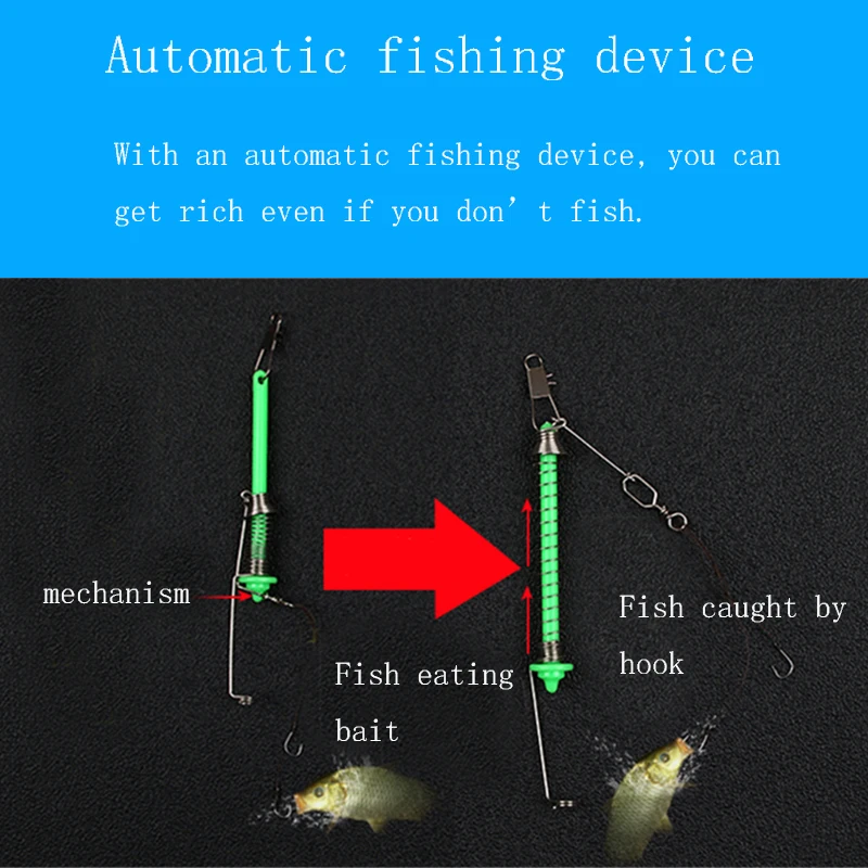 Автоматический рыболовный двойной крючок, взрывной крючок, удобные рыболовные снасти, рыболовные снасти универсальные