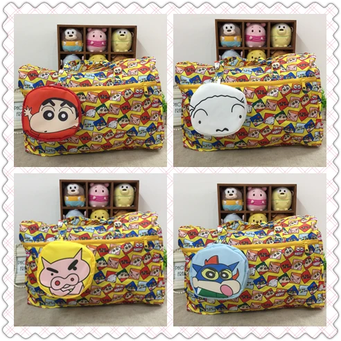 

Crayon Shin-chan fold duffle bag shopping travel tote outdoor bags handbag easy take recycle handbags new