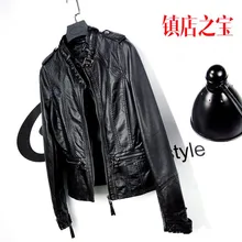 Короткие женские модные Кожаное пальто плюс Размеры 5xl Демисезонный Для женщин мотоцикл Кожаные куртки пальто зимнее Для женщин куртка и пальто