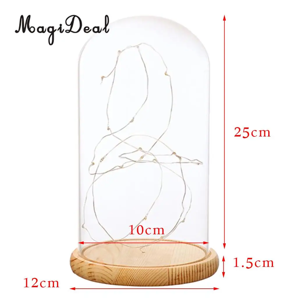 Christmas LED Lights Decoration Wedding Party Glass Display Cloche Domes Fairy Lights Decorative Ornament Crafts