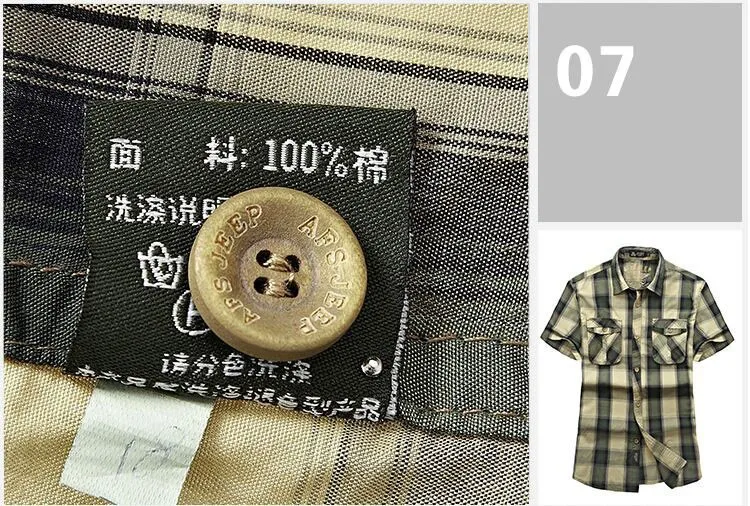 Red Green 2015 Summer Plaids Men Cotton Short Sleeve Dress Shirts Camisa Hombre Breathable Blouse Vestido Men Clothes Casual 3XL (11)