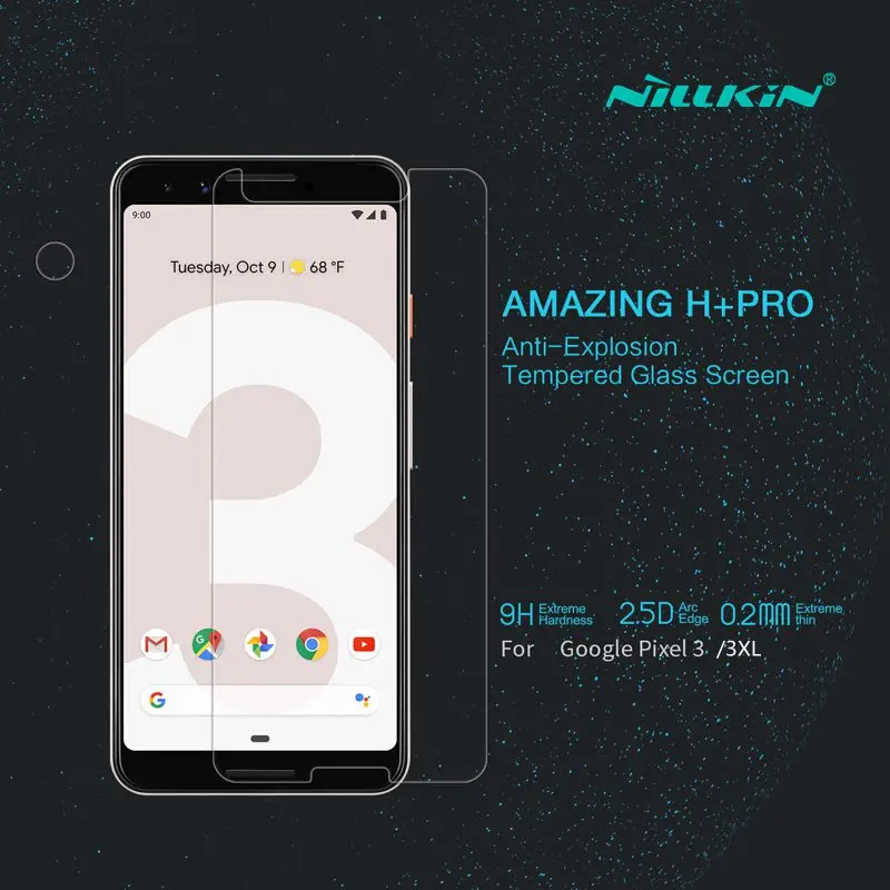 Nillkin H+Pro For Google Pixel 3 3XL Screen Protector Tempered Glass for XL3 Film + Camera Sticks Shockproof | Мобильные телефоны и