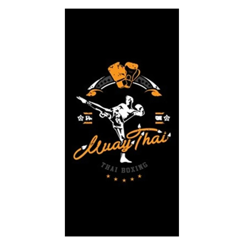 

Cool Bangkok Muay Thai Boxing Sport Gym Towels for Men Adult Fighting Martial Arts Fitness Training Beach Shower Bath Towel Gift