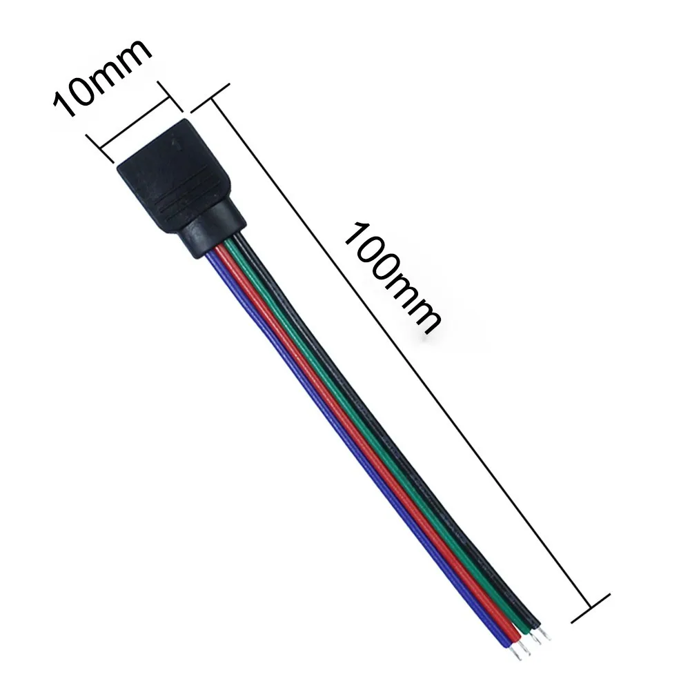 1 шт./лот 4pin печатной платы разъем провода светодиодный RGB светильник полосы женский разъем провода кабель для SMD 5050/3528 RGB led светильник