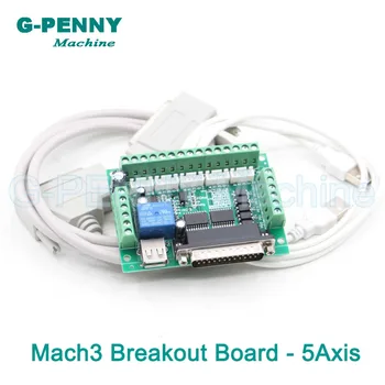 

Mach3 5 Axis CNC breakout board DB25 USB controller board for cnc Router Machine interface adapter board interface Optocoupl