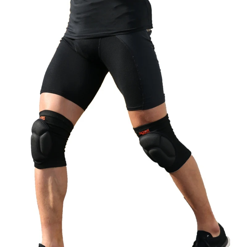 1 زوج Thicked كرة القدم الكرة الطائرة إكستريم سبورتس تزلج الركبة منصات اللياقة البدنية الركبة دعم الركبة حامي نيباد