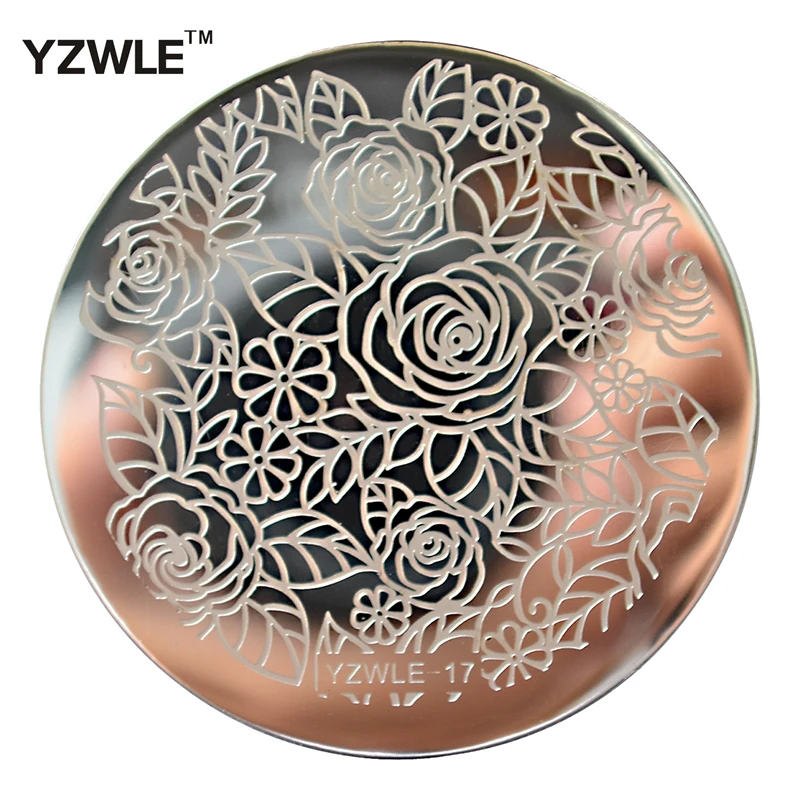 

1 Sheet Stamping Nail Art Image Plate, 5.6cm Stainless Steel Template Polish Manicure Stencil Tools (YZWLE-17)