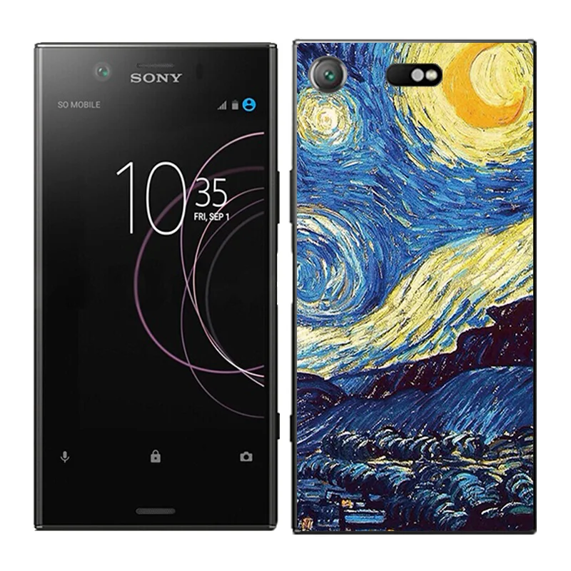 Чехол для телефона s для sony Xperia XZ1 Compact, чехол, задняя крышка с масляной росписью, Fundas, Мягкий Силиконовый ТПУ чехол, ультра тонкие чехлы