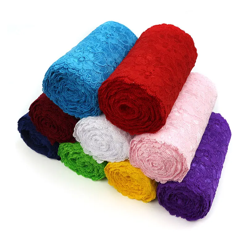 

2Meters/Lot Stretchy Floral Lace Ribbon DIY Crafts Supplies Lace Tape Dress Clothing Top Bra Decoration 16cm White Lace Trimming