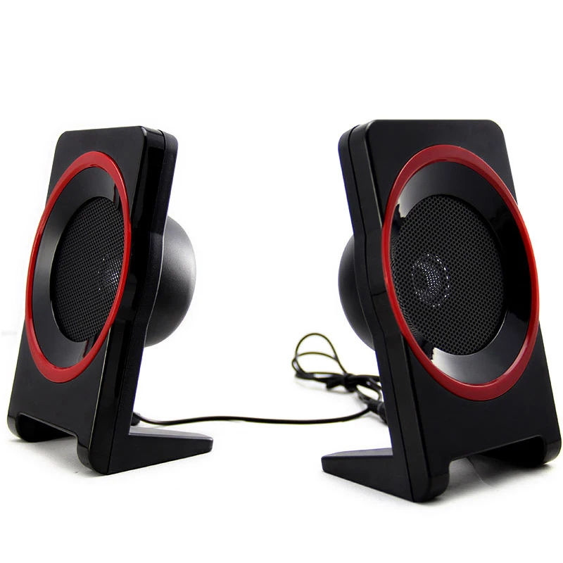 SADA SL-8018 Speaker Multimedia PC Mini Speakers USB 3.5mm Audio Plug Wireless Desktop Portable Subwoofer Computer Speaker Knob