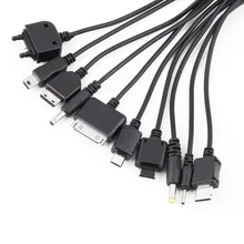 Promotion 10 in 1 Universal USB Multi Charger Retractable Design Phone Cable For Various Cellphone Charging Cable Cord