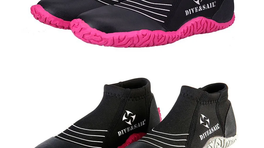 DS-017-3-Premium-5mm-Neoprene-High-Top-Zipper-Boots-and-3mm-Neoprene-Lowt-Top-Pull-On-Shoes-for-Wading,-Fishing,-Diving,-Snorklling-