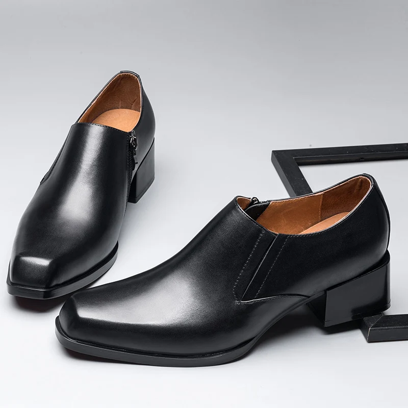 Small Size 5-10 Men High-Heeled Formall Dress Shoes England Style Height Increasing Genuine Leather Oxfords Leisure Shoes Men Small Size 5-10 Men High-Heeled Formall Dress Shoes England Style Height Increasing Genuine Leather Oxfords Leisure Shoes Men