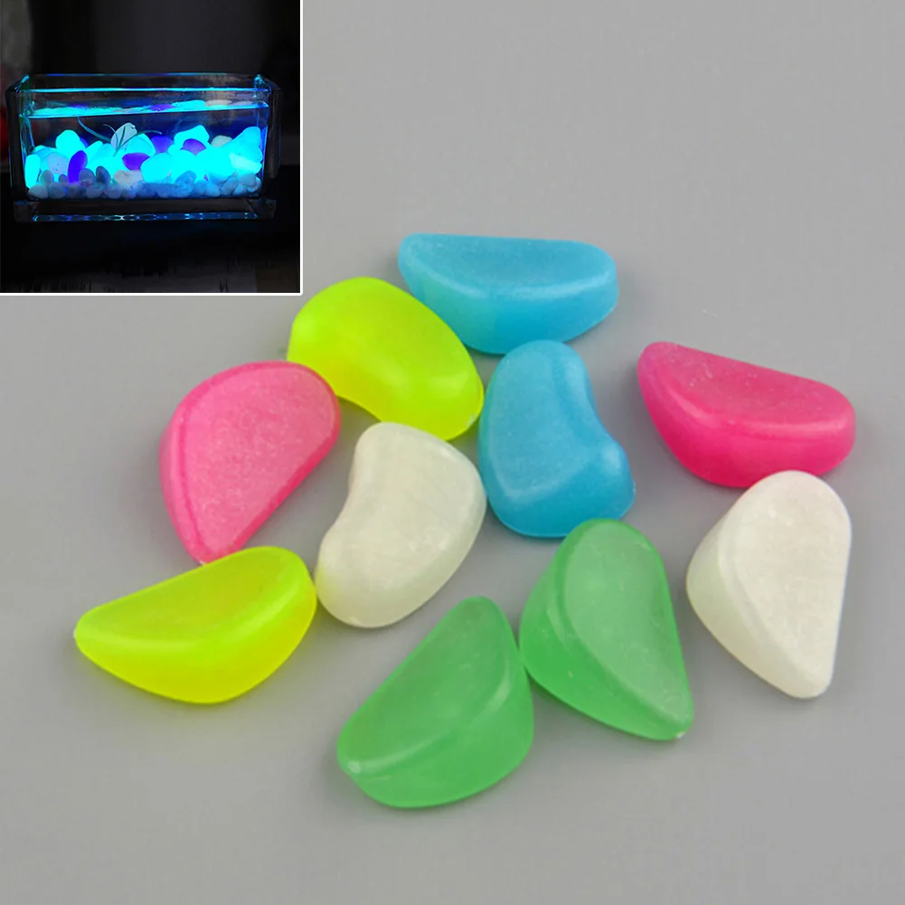 

Hot Sale 10 pcs 2-3cm Luminous Light-emitting Artificial Stone Fish Tank Aquarium Stone Decoration