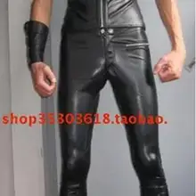 Размеры: 28-38! новая классическая мужская одежда модная одежда кожаные штаны мужские костюмы для сцены