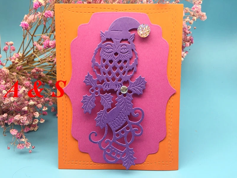 Y413 METAL CUTTING DIES Christmas Leaf Owl Scrapbook card invitation paper craft party decor emboss - 32852988461