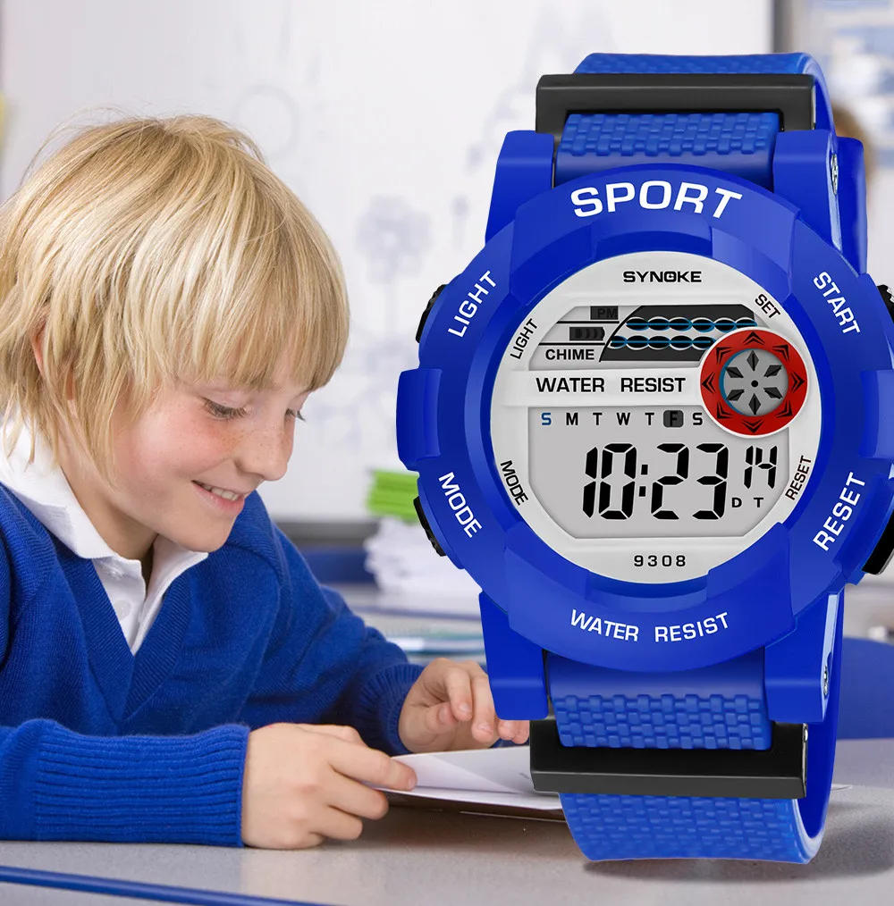 Роскошные знаменитые уличные компасы спортивные электронные светодиодный для мальчиков студенческие водонепроницаемые спортивные часы