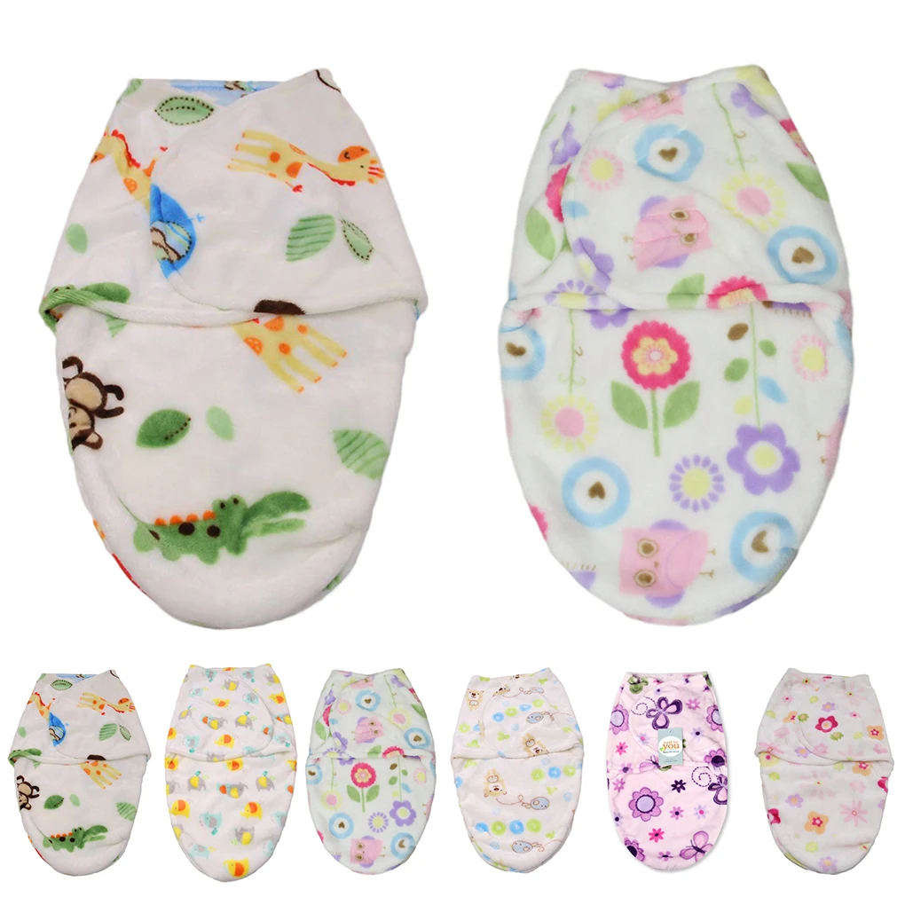 Newborn Swaddle Blanket Headwrap Hospital Swaddled Set Floral Baby