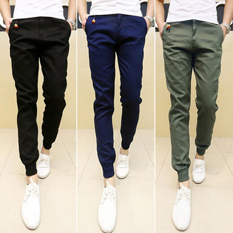 2018 New Kinny Mens Chinos Joggers Slim Pants Men Trousers Hip Hop ...