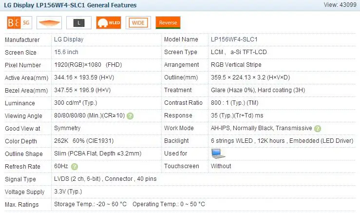 Оригинальный новый 15,6 дюймов ips ЖК-экран для ноутбука LP156WF4-SLC1 LP156WF4 SLC1 LP156WF4 (SL) (C1) LP156WF4-SLB1