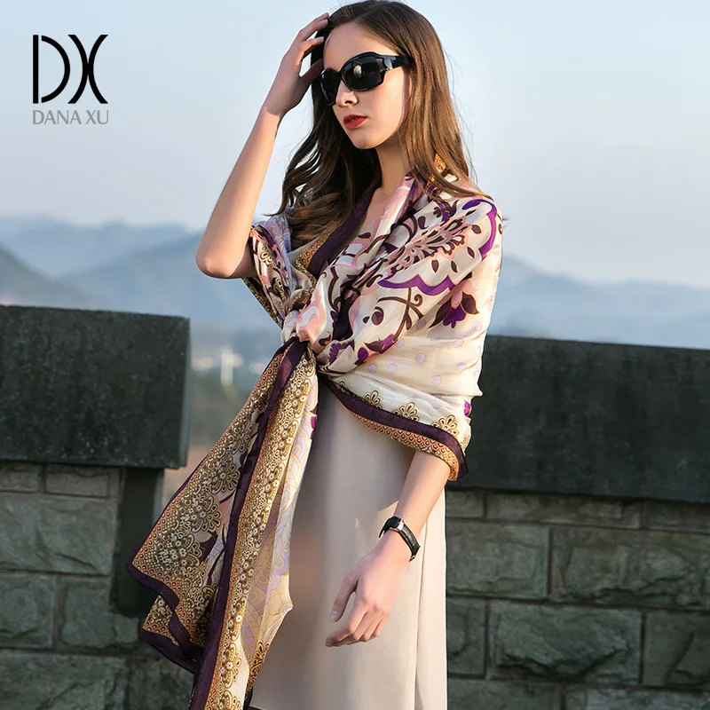 Kopen Chiffon Zijde Bandana Sjaal Vrouwen Mode Designer Merk Sjaal Winter Sjaals Sjaal Cachecol Echarpes Foulards Femme