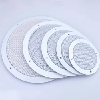 

For 3"/4"/5"/6.5"/8"/10" inch Car Audio Speaker Conversion Net Cover Decorative Circle Metal Mesh Grille Protection #White