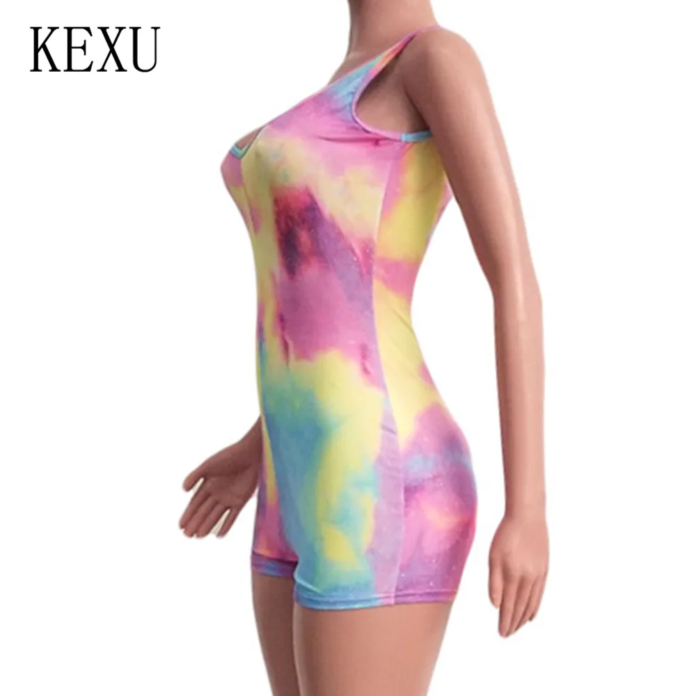 KEXU New Arrival Summer Sexy Hollow Deep V-neck Star Print Jumpsuits Elegant Sleeveless Bodycon Playsuits Women Retro Overalls KEXU New Arrival Summer Sexy Hollow Deep V-neck Star Print Jumpsuits Elegant Sleeveless Bodycon Playsuits Women Retro Overalls