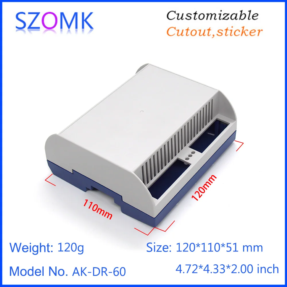 szomk plastic din rail enclosure PLC plastic electronics instrument housing din rail device box (8)