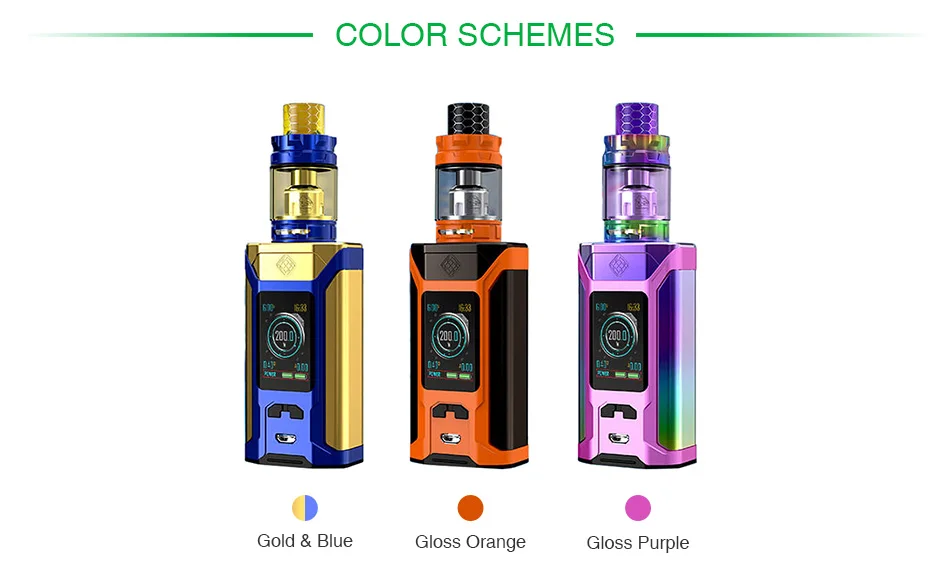WISMEC SINUOUS RAVAGE230 200W TC Kit with GNOME King