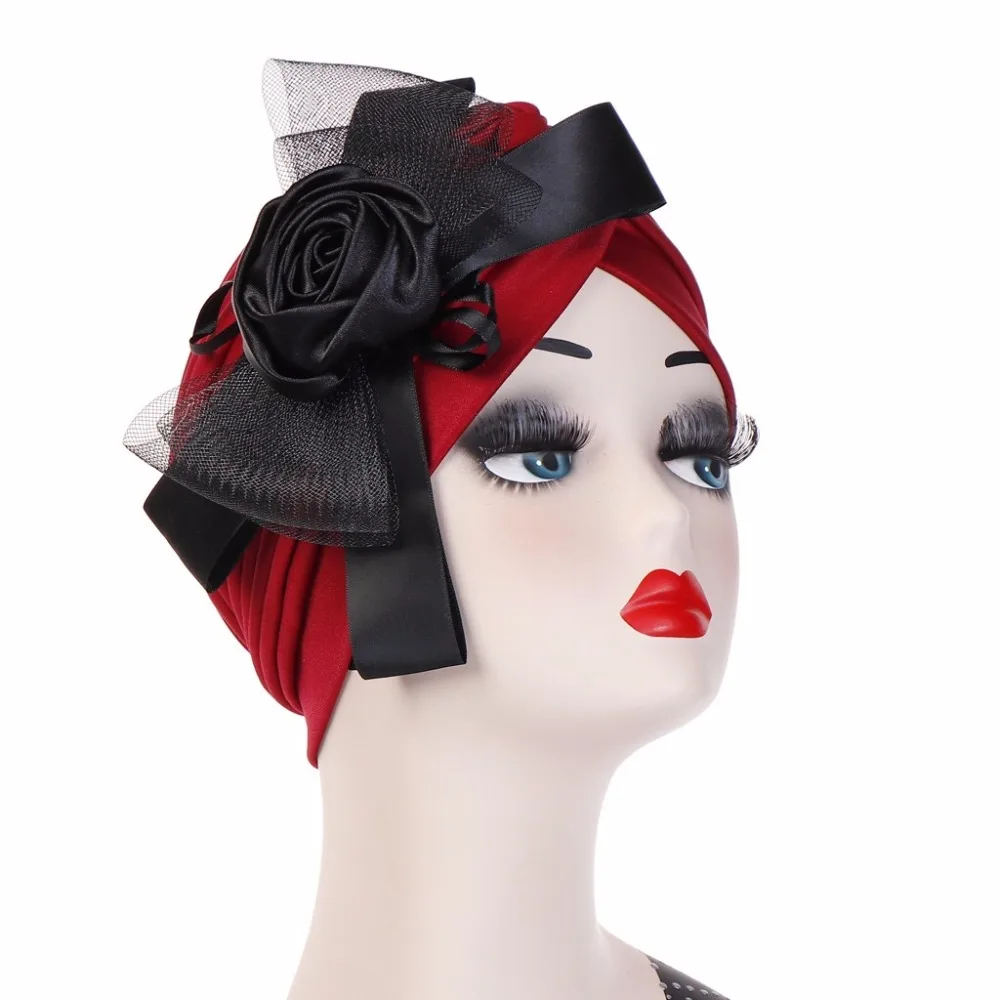 

Muslim Head Beanie Winter Hats For Ladies Women India Hat Mesh Flower Cancer Chemo Hat Turban Head Cap Bonnet Headdresses