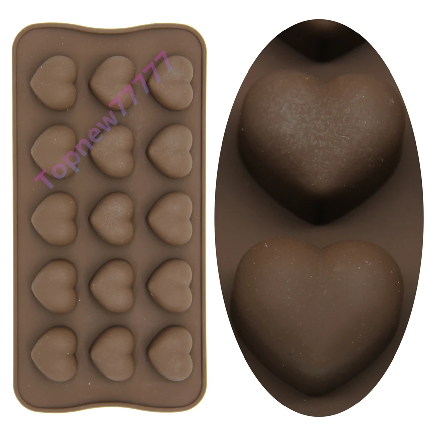 15 Treillis Coeurs Silicone Gateau Moule Glace Creme Chocolat Moules Glace Cupcake Sucette Sucre Outil Aliexpress