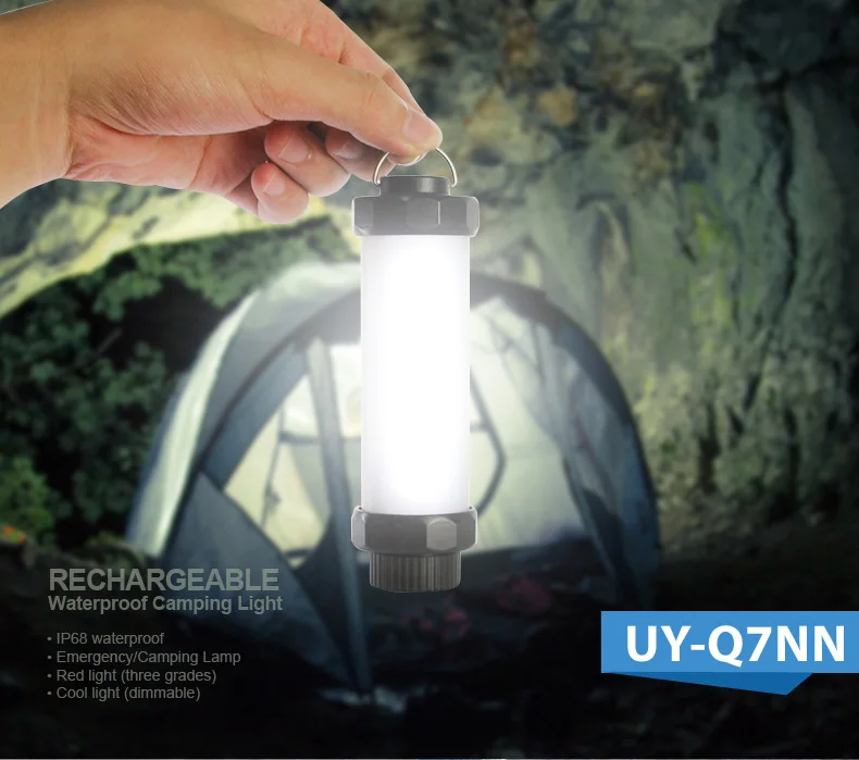 Goede Draagbare Laste 3.7 V 1800 mAh micro USB LED Rood Wit 100LM Camping licht, Magnetische Waterdichte Staaf Zaklamp, torch, lantaarn