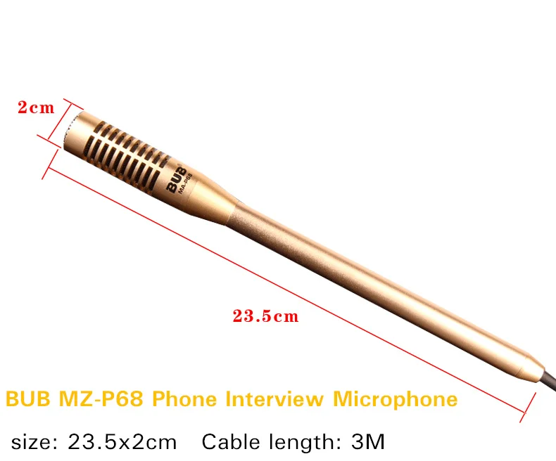 BUB MA-P68 подключи и играй Запись интервью микрофон 5,1 канальный конденсаторный микрофон мобильный телефон видео пленка рекордер