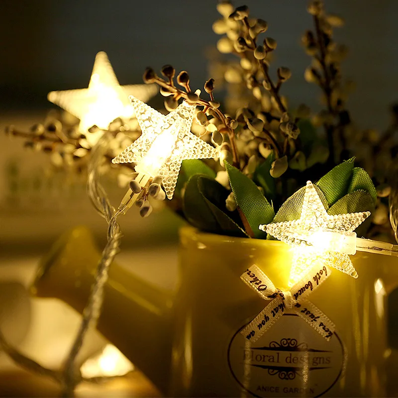 3m Star Led Strings Wire Battery Operated Christmas Wedding Party Decoration Outdoor Party Suplies LED String Fairy Lights (6)